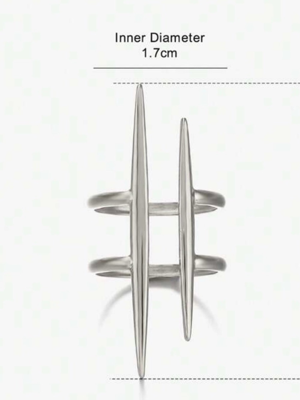 Modern Silver Ring - Women's Fashion Jewelry - Picture 3 of 4